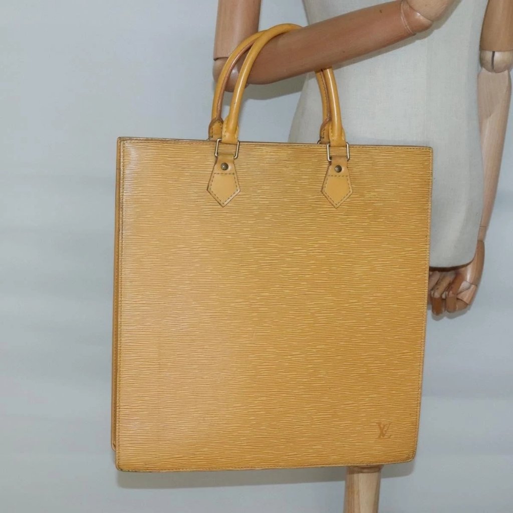 Louis Vuitton Epi Sac Plat Hand Bag Yellow